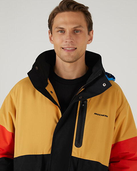 Skechers M Outerwear Coated Jacket Erkek Siyah Mont S242065-001-3