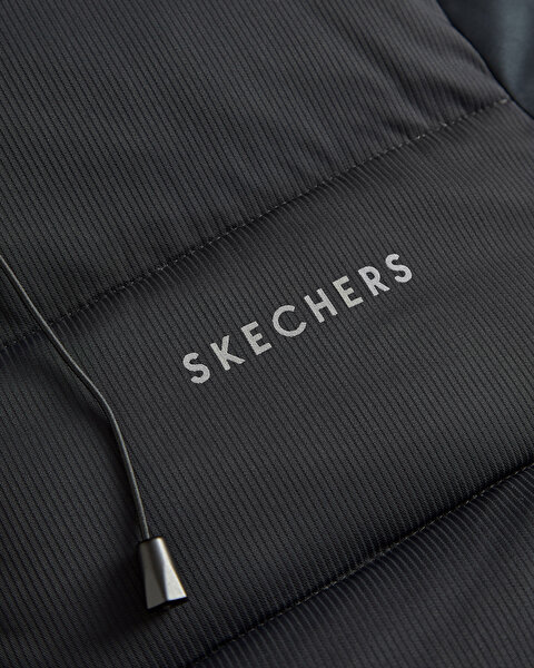 Skechers M Outerwear Padded Jacket Erkek Siyah Mont S242077-001-7