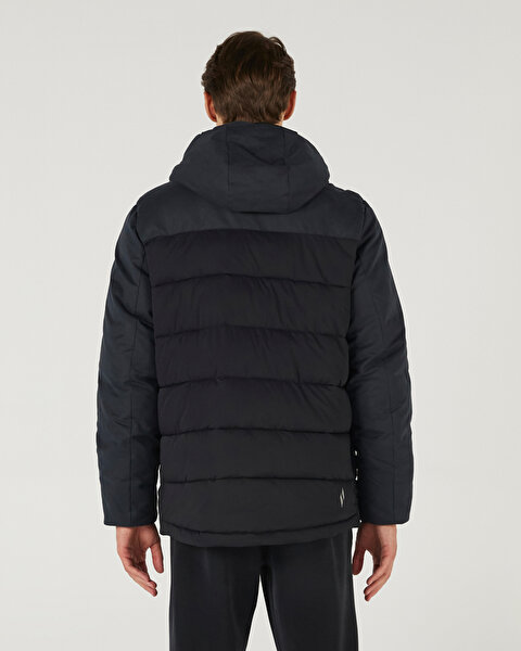 Skechers M Outerwear Padded Jacket Erkek Siyah Mont S242077-001-3