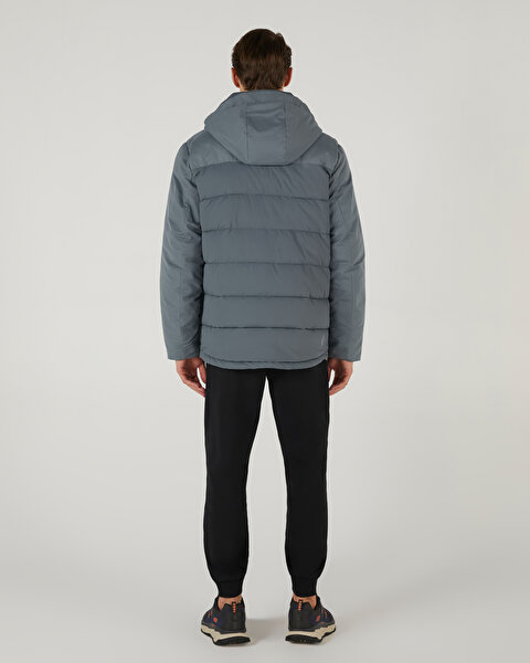 Skechers M Outerwear Padded Jacket Erkek Gri Mont S242077-003-4