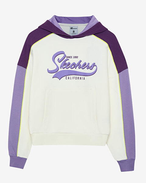 Skechers W Lw Fleece Hoodie Sweatshirt Kadın Beyaz Sweatshirt S242096-102-4
