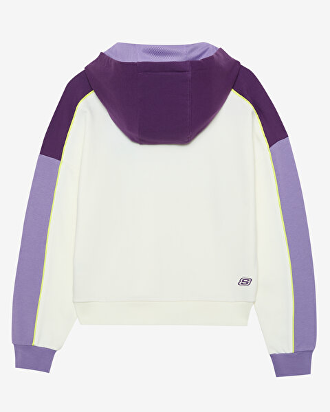 Skechers W Lw Fleece Hoodie Sweatshirt Kadın Beyaz Sweatshirt S242096-102-5