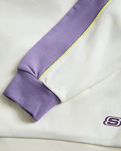 Skechers W Lw Fleece Hoodie Sweatshirt Kadın Beyaz Sweatshirt S242096-102-6