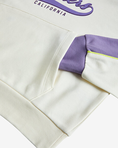 Skechers W Lw Fleece Hoodie Sweatshirt Kadın Beyaz Sweatshirt S242096-102-8