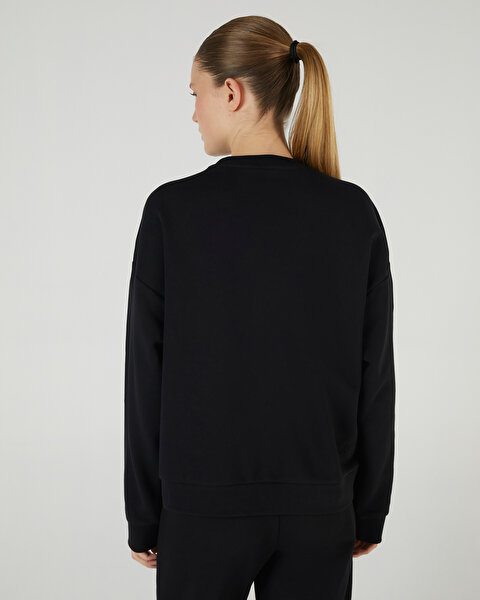 Skechers W Essential Crewneck Sweatshirt Kadın Siyah Sweatshirt S242109-001-1