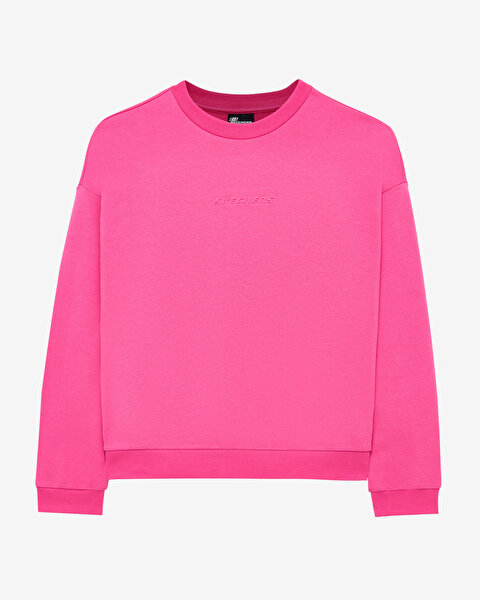 Skechers W Essential Crew Neck Sweatshirt Kadın Pembe Sweatshirt S242109-612-4