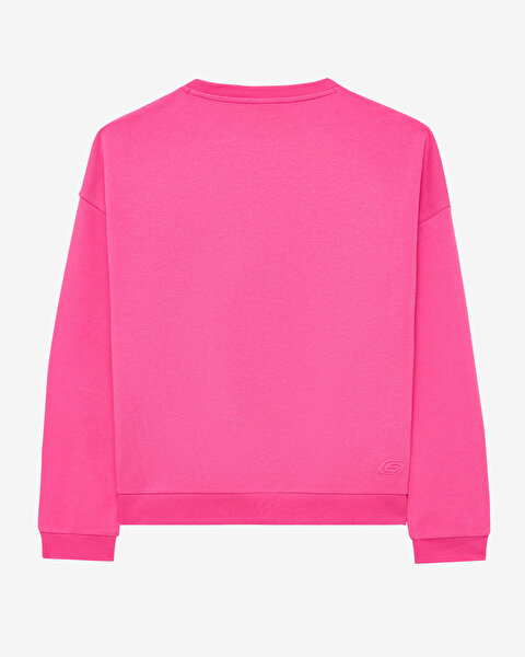 Skechers W Essential Crew Neck Sweatshirt Kadın Pembe Sweatshirt S242109-612-5