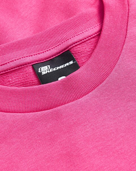 Skechers W Essential Crew Neck Sweatshirt Kadın Pembe Sweatshirt S242109-612-6