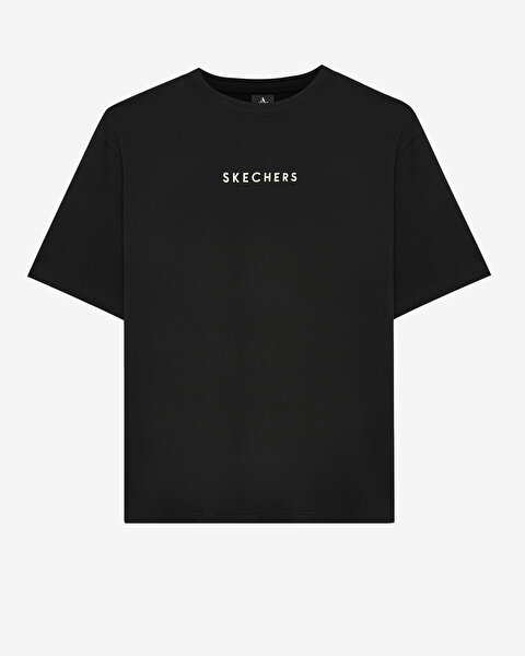 Skechers M Graphic Tee Heavy Weight Oversize T-shirt Erkek Siyah