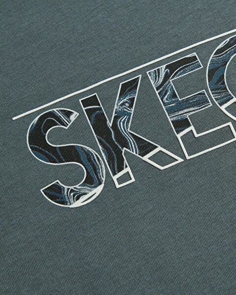 Skechers M Graphic Tee Light Weight Regular T-shirt Erkek Gri Tshirt S242139-003-7