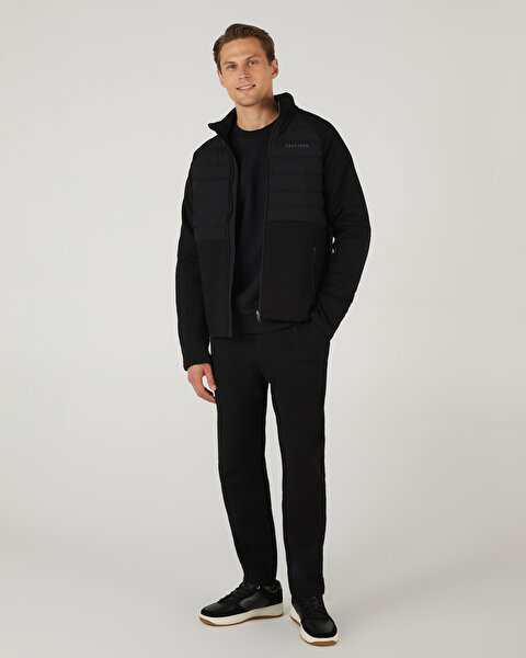 Skechers M Outerwear Casual Comfort Padded Jacket Erkek Siyah Mont S242160-001-1