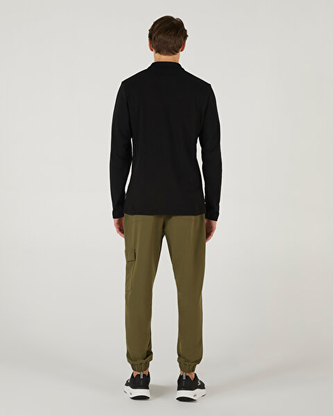 Skechers M Polo Casual Comfort Long Sleeve Polo Erkek Siyah Polo Yaka Tshirt S242198-001-3