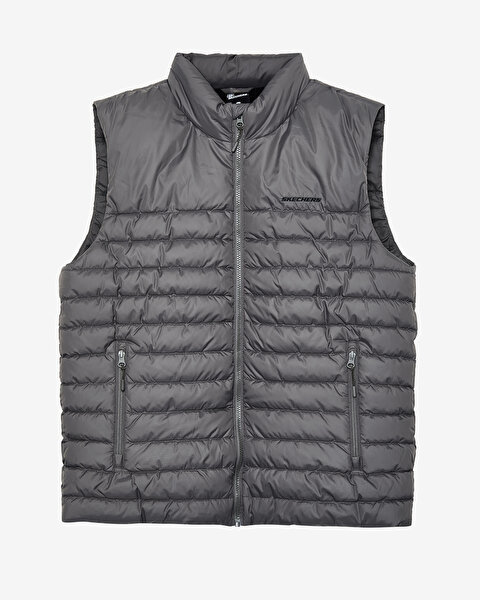 Skechers M Outerwear Polar Lining Padded Vest Erkek Gri Yelek S242212-003-3