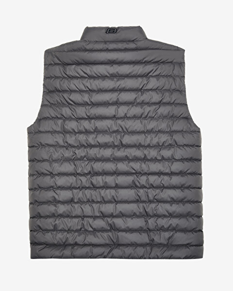 Skechers M Outerwear Polar Lining Padded Vest Erkek Gri Yelek S242212-003-4