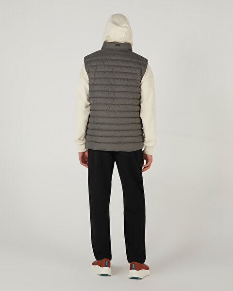 Skechers M Outerwear Polar Lining Padded Vest Erkek Gri Yelek S242212-003-1
