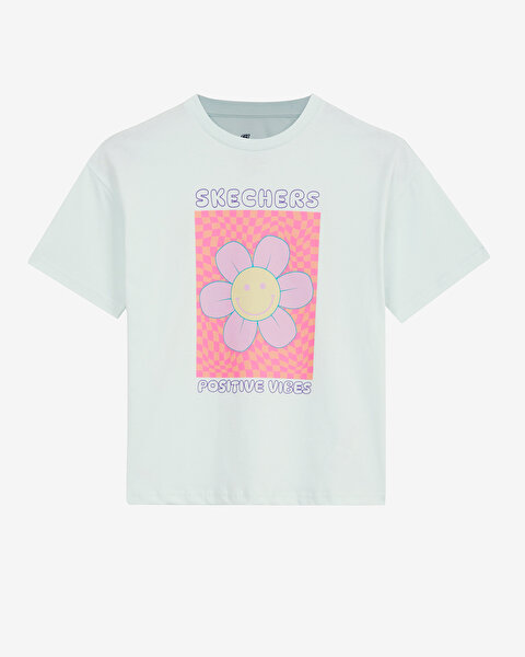 Skechers G Graphic Tee Loose Fit T-shirt Büyük Kız Çocuk Haki Tshirt SK232002-299-5