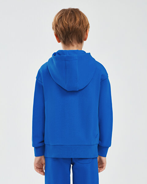 Skechers Essential B Hoodie Sweatshirt Büyük Erkek Çocuk Mavi Sweatshirt SK232064-403-3