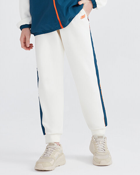 Skechers B Heavy Weight Fleece Jogger Sweatpant Büyük Erkek Çocuk Beyaz Eşofman Altı SK232079-102-1