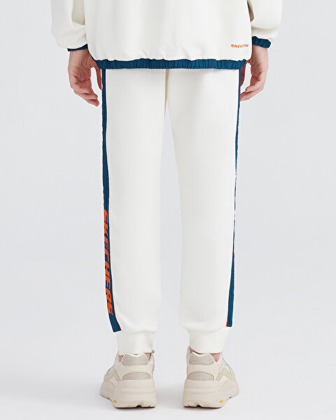 Skechers B Heavy Weight Fleece Jogger Sweatpant Büyük Erkek Çocuk Beyaz Eşofman Altı SK232079-102-4