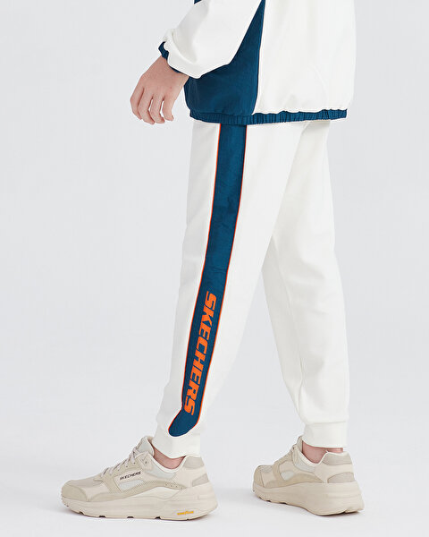 Skechers B Heavy Weight Fleece Jogger Sweatpant Büyük Erkek Çocuk Beyaz Eşofman Altı SK232079-102-3