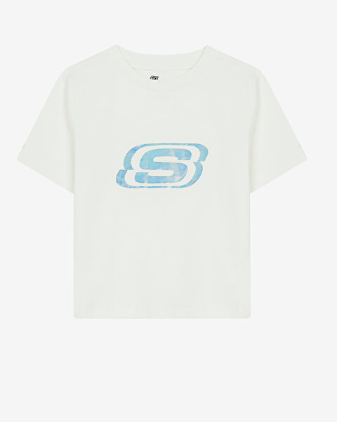 Skechers Essential G Short Sleeve  T-shirt Büyük Kız Çocuk Beyaz Tshirt SK232139-102-5