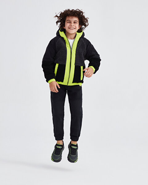 Skechers B Outdoor Fleece Jogger Polar Sweatpant Büyük Erkek Çocuk Siyah Eşofman Altı SK232162-001