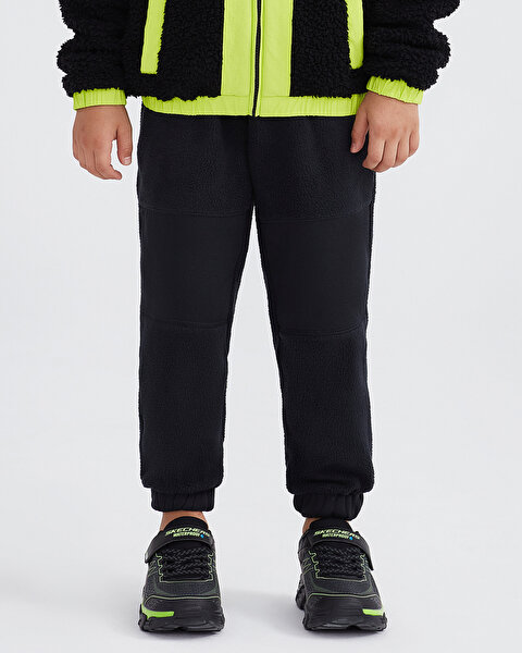 Skechers B Outdoor Fleece Jogger Polar Sweatpant Büyük Erkek Çocuk Siyah Eşofman Altı SK232162-001-3