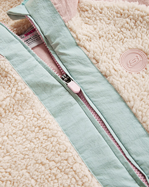 Skechers G Outdoor Fleece Full Zip Sherpa Büyük Kız Çocuk Pembe Mont SK232176-590-9