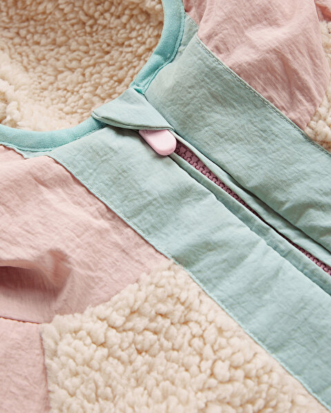 Skechers G Outdoor Fleece Full Zip Sherpa Büyük Kız Çocuk Pembe Mont SK232176-590-8