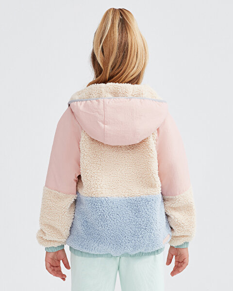 Skechers G Outdoor Fleece Full Zip Sherpa Büyük Kız Çocuk Pembe Mont SK232176-590-2