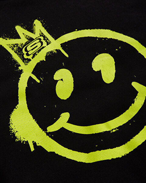 Skechers B Heavy Weight Fleece Hoodie Sweatshirt Büyük Erkek Çocuk Siyah Sweatshirt SK232184-001-7