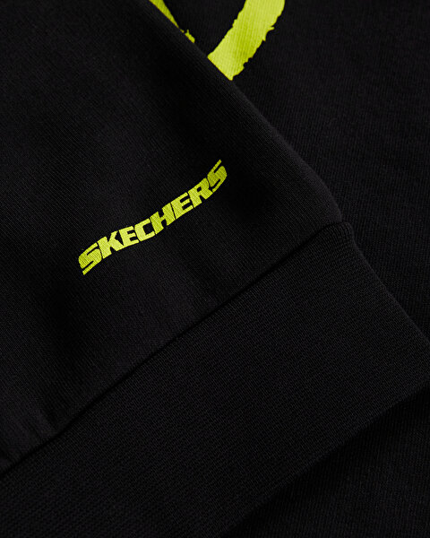 Skechers B Heavy Weight Fleece Hoodie Sweatshirt Büyük Erkek Çocuk Siyah Sweatshirt SK232184-001-9