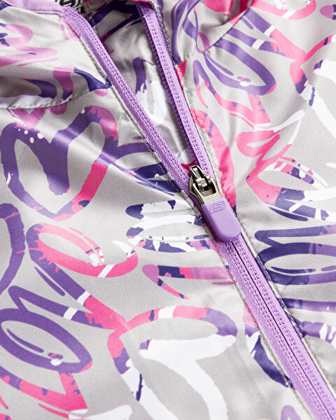 Skechers Micro Collection G Full Zip Hoodie Sweatshirt Büyük Kız Çocuk Çok Renkli Mont SK241063-102-7