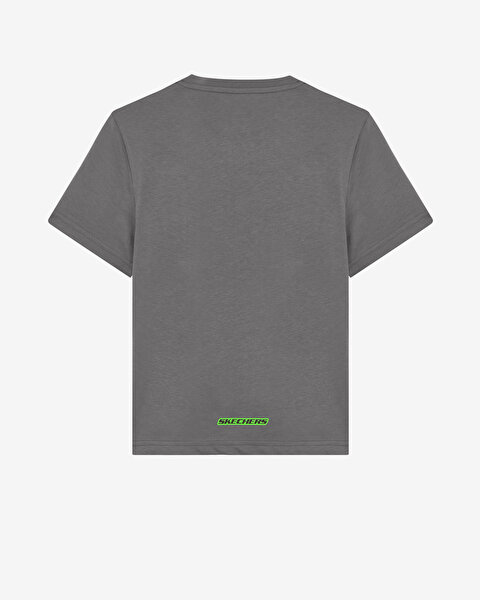 Skechers Graphic Tee B Short Sleeve Büyük Erkek Çocuk Gri Tshirt SK241093-035-1