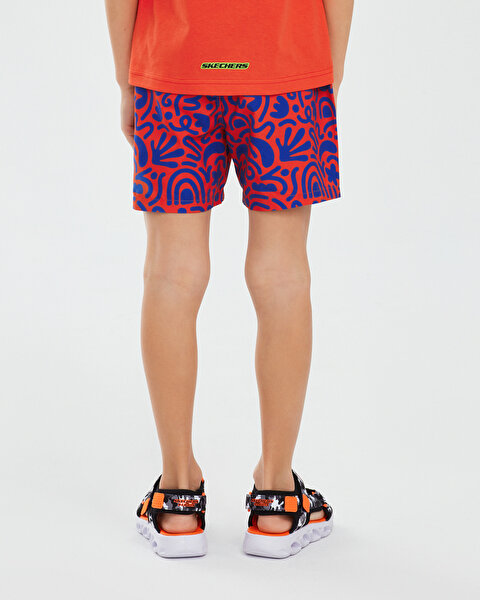 Skechers Swimwear B 5 Inch Swimshort Büyük Erkek Çocuk Turuncu Deniz Şortu SK241108-700-3