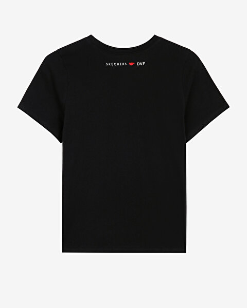 Skechers Dvf: Midnight Kiss Tee Kadın Siyah Tshirt WTS4DVF BLK-1