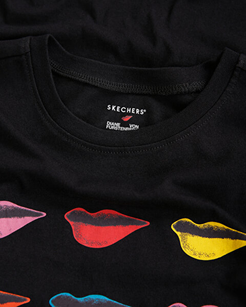 Skechers Dvf: Midnight Kiss Tee Kadın Siyah Tshirt WTS4DVF BLK-2