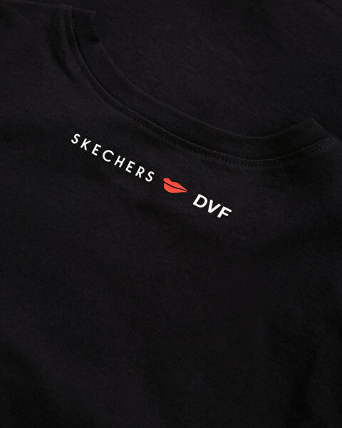 Skechers Dvf: Midnight Kiss Tee Kadın Siyah Tshirt WTS4DVF BLK-4