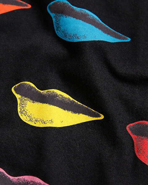 Skechers Dvf: Midnight Kiss Tee Kadın Siyah Tshirt WTS4DVF BLK-5