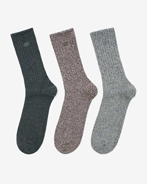 Skechers Non Terry Crew - 3'Lü Paket Erkek Çorap