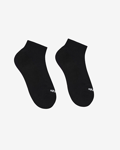 Skechers 6'Lı Unisex Yarım Taban Destekli Quarter Crew Çorap Unisex Siyah Çorap S118214-001-1
