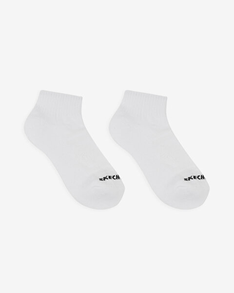 Skechers 6'Lı Unisex Yarım Taban Destekli Quarter Crew Çorap Unisex Beyaz Çorap S118214-100-1