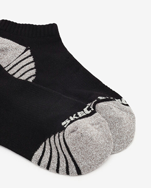 Skechers 3'Lü Unisex Yarım Taban Destekli Low Cut Çorap Unisex Siyah Çorap S119432-008-2