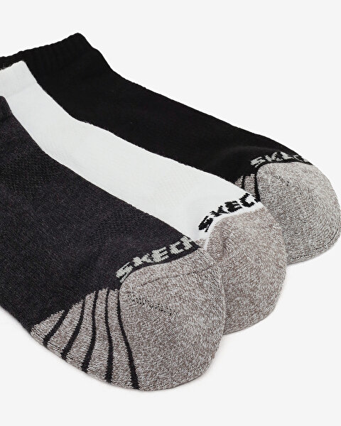 Skechers 3'Lü Unisex Yarım Taban Destekli Low Cut Çorap Unisex Çok Renkli Çorap S119433-110-2
