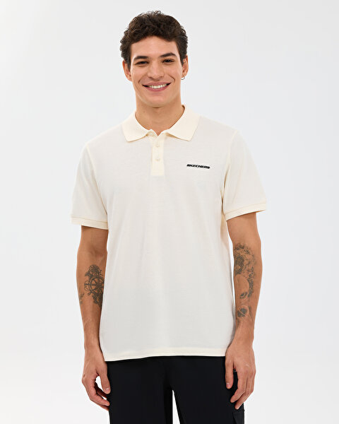 M Short Sleeve Polo Erkek Beyaz Polo Yaka Tshirt S211800-1208