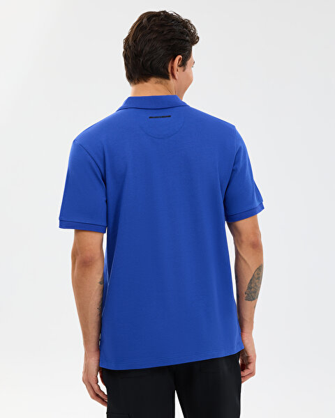 Skechers M Short Sleeve Polo Erkek Mavi Polo Yaka Tshirt S211800-1730-2