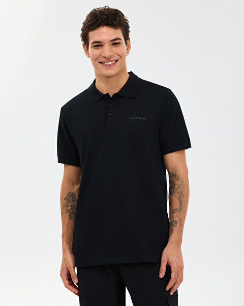 M Short Sleeve Polo Erkek Siyah Polo Yaka Tshirt S211800-3817