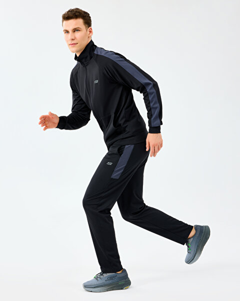 Skechers M Performance Track Suit Erkek Siyah Eşofman Takımı S212165-3817-3