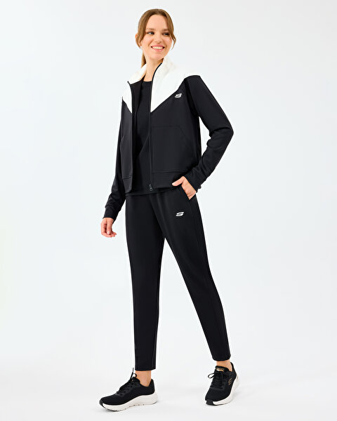 Skechers W Performance Track Suit Kadın Siyah Eşofman Takımı S212251-3817-2