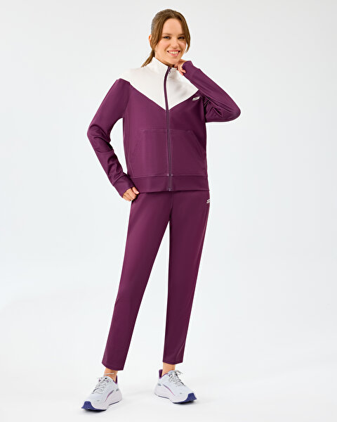 Skechers W Performance Track Suit Kadın Bordo Eşofman Takımı S212251-3877-6